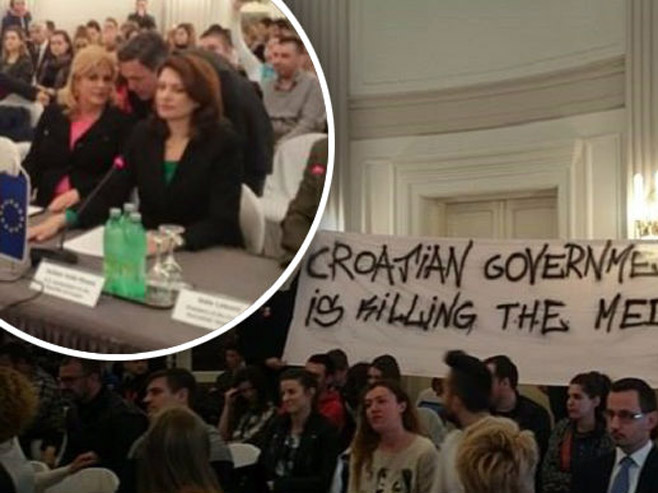 Predsjednica Hrvatske izviždana na konferenciji o slobodi medija (VIDEO)
