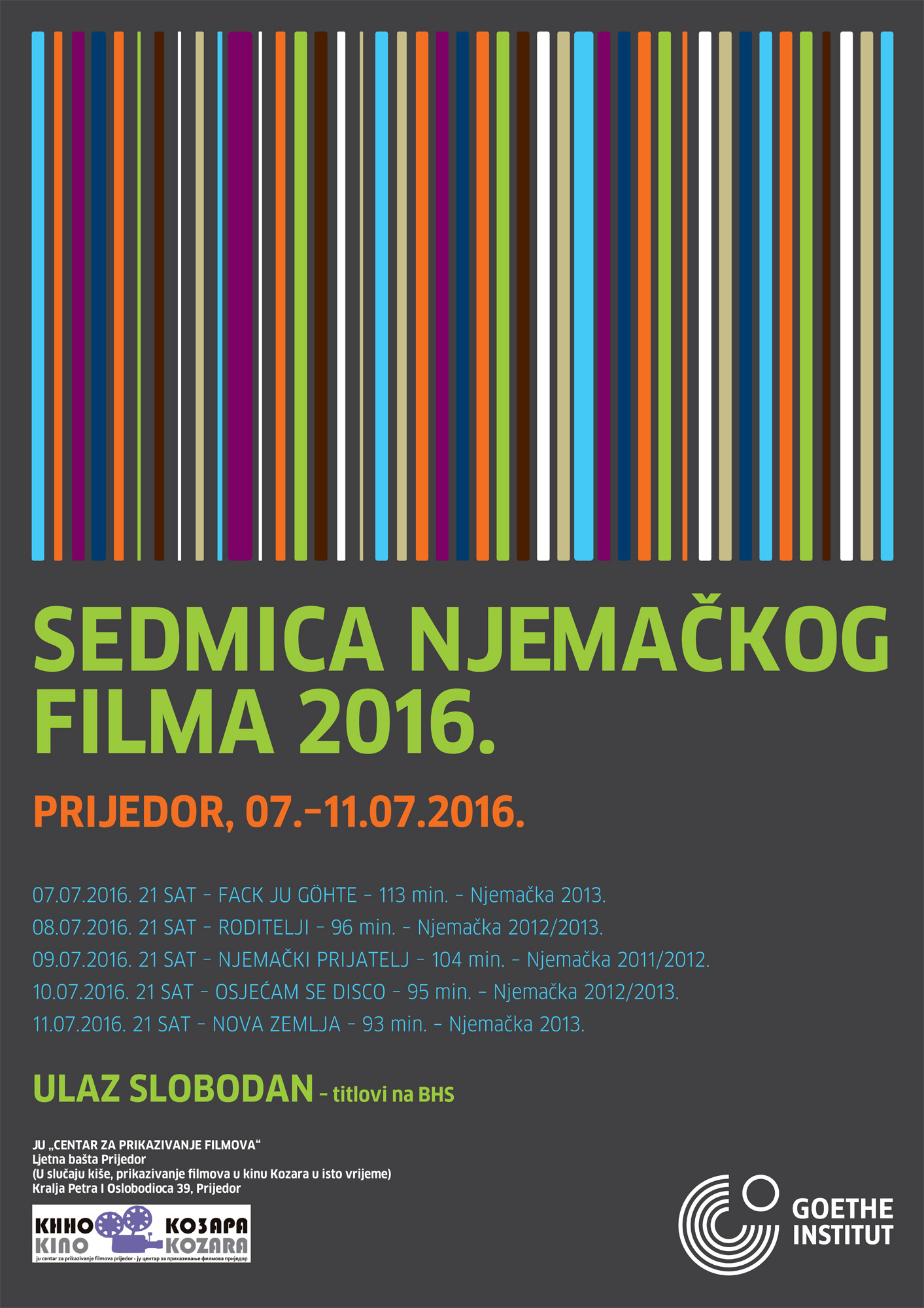 U Prijedoru "Sedmica njemačkog filma"