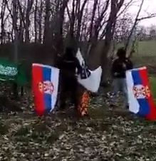 "Paljenje zastave Srbije, promocija ID i poziv na terorizam" (VIDEO)