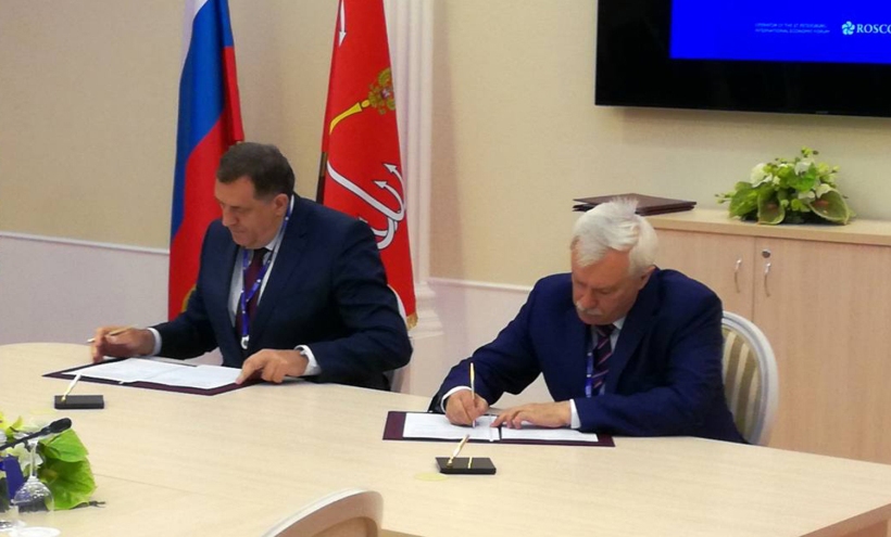 Dodik u Sankt Peterburgu, sa Poltavčenkom potpisan Protokol o saradnji
