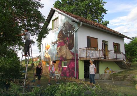 Prvi mural u dubičkom selu Pucari (VIDEO)