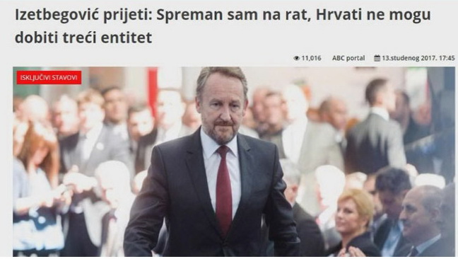 Izetbegović ponovo uzburkao duhove među Hrvatima u BiH! (VIDEO)