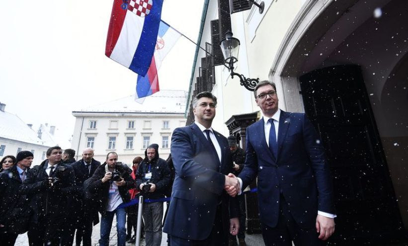 Plenković dočekao Vučića ispred sjedišta hrvatske Vlade