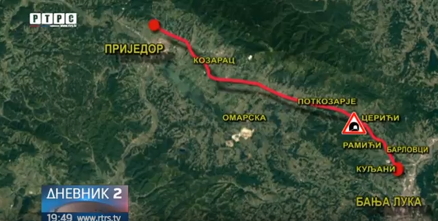 Poznata trasa autoputa od Banja Luke do Prijedora (VIDEO)