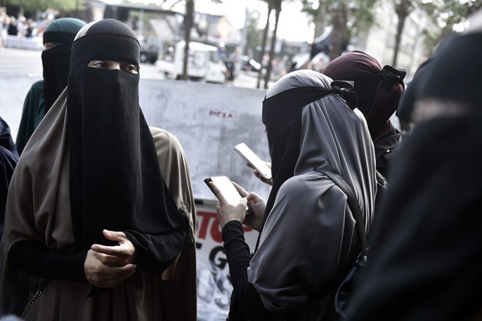 Denmark demonstration face veil ban