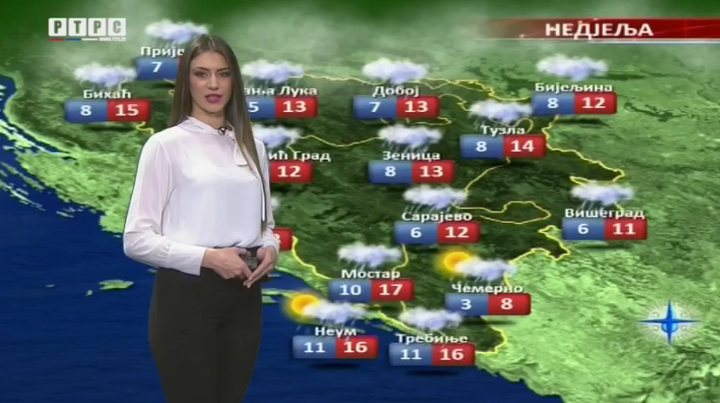 U nedjelju pretežno oblačno, poslijepodne kiša (VIDEO)