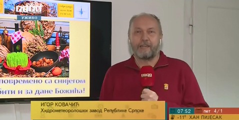 Igor Kovačić prognozira vrijeme za naredne dane (VIDEO)