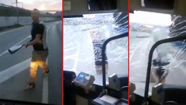 Pobesneli Hrvat demolirao gradski autobus: Staklo je letelo na sve strane, dok su putnici bili zaključani unutra (VIDEO)