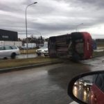 Prevrnuo se automobil kod Prijedorske petlje (FOTO)