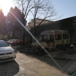 Izgorjelo kombi vozilo