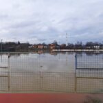Poplavljen stadion "Berek" u Prijedoru