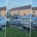 Pomahnitali vozač uletio u dvorište i udarao automobile (VIDEO)