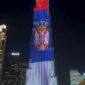 Burdž Kalifa u Dubaiju u bojama srpske zastave, Vučić: Hvala, dragi prijatelji (VIDEO)