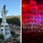 Vandalizam u Međugorju: Kip Gospe premazan crnom bojom, zapaljen oltar i ostavljena poruka