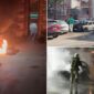 Noćni požar probudio Jablanicu: Vatra progutala četiri automobila, policija pokrenula istragu