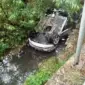 Saobraćajna nezgoda u Banjaluci: Automobil završio na krovu u kanalu
